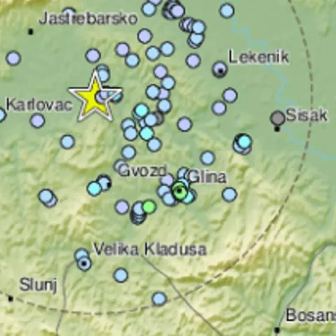 Kod Gline potres 3.1 po Richteru