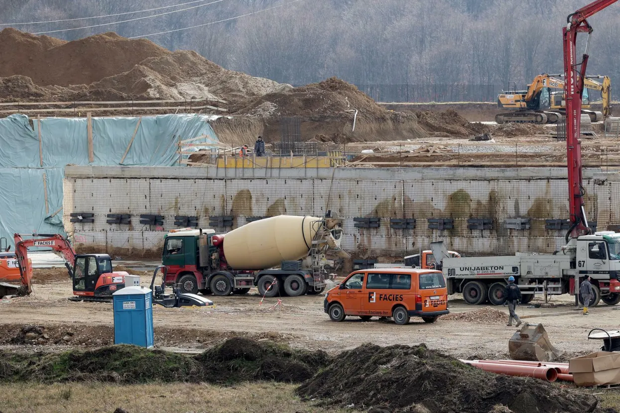 12.02.2022., Kerestinec, Zagreb - Radovi napreduju na izgradnji Rimac kampusa. Photo: Marko Prpic/PIXSELL