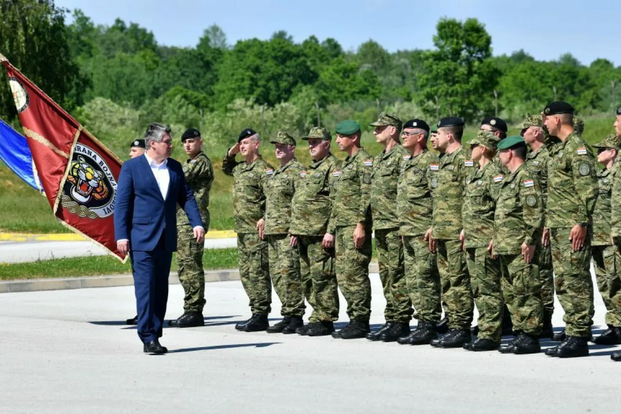 Predsjednik Milanović na ispraćaju hrvatskih vojnika u NATO operaciju na Kosovo