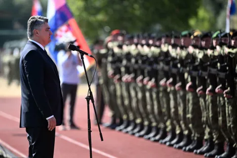 05.08.2022., Knin - Sredisnja svecanost obiljezavanja Dana pobjede i domovinske zahvalnosti, Dana hrvatskih branitelja i 27. obljetnice vojno-redarstvene operacije Oluja. Zoran Milanovic Photo: Davor Puklavec/PIXSELL