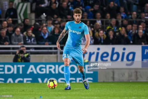 Duje Caleta Car of Marseille during the Ligue 1 match between Racing Club Strasbourg and Olympique de Marseille on April 3, 2019 in Strasbourg, France. (Photo by Sebastien Bozon/Icon Sport via Getty Images)