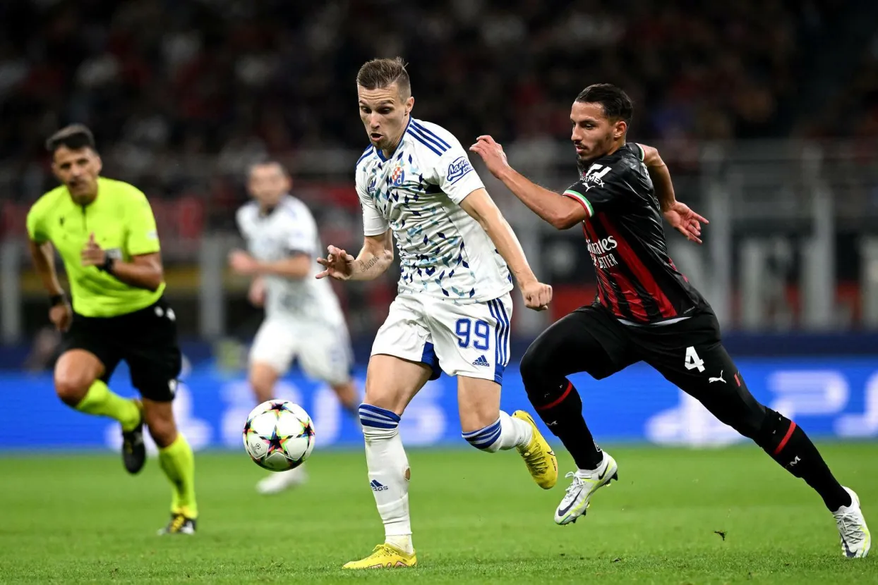 14.09.2022., stadion San Siro, Milano - UEFA Liga prvaka, 2. kolo, skupina E, AC Milan - GNK Dinamo. Mislav Orsic Photo: Marko Lukunic/PIXSELL