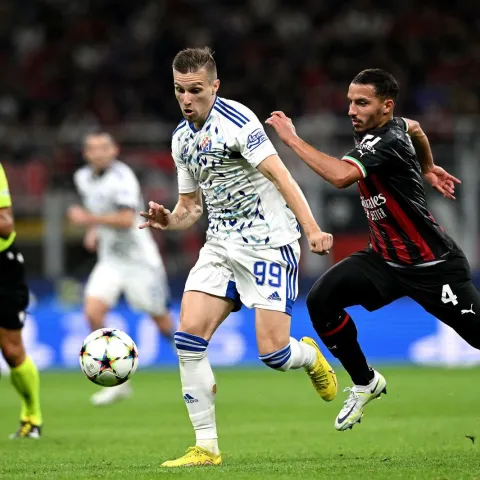 14.09.2022., stadion San Siro, Milano - UEFA Liga prvaka, 2. kolo, skupina E, AC Milan - GNK Dinamo. Mislav Orsic Photo: Marko Lukunic/PIXSELL