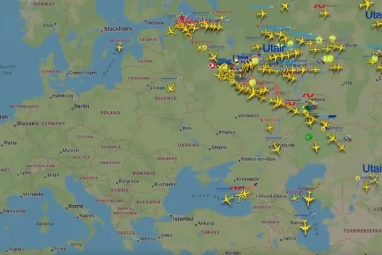 FlightRadar objavio video&nbsp;zračnog prometa iz Rusije nakon što je Putin objavio djelomičnu mobilizaciju, evo gdje su najviše letjeli