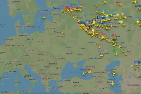 FlightRadar objavio video&nbsp;zračnog prometa iz Rusije nakon što je Putin objavio djelomičnu mobilizaciju, evo gdje su najviše letjeli