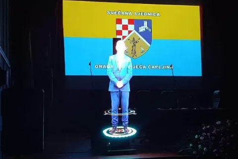 Čapljinski gradonačelnik obratio se nazočnima putem holograma