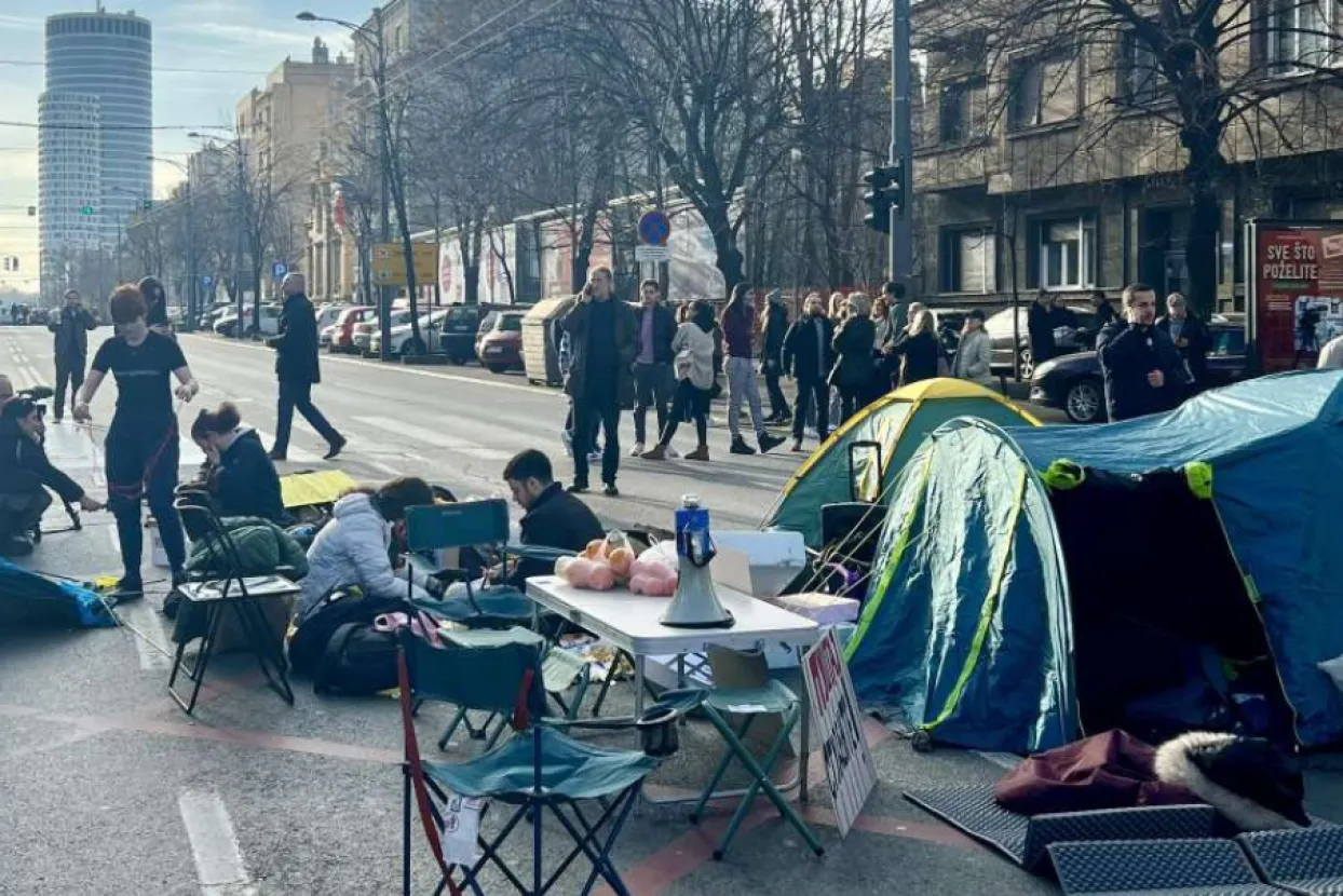 Studenti blokirali središte Beograda<br>