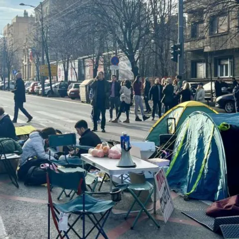 Studenti blokirali središte Beograda<br>