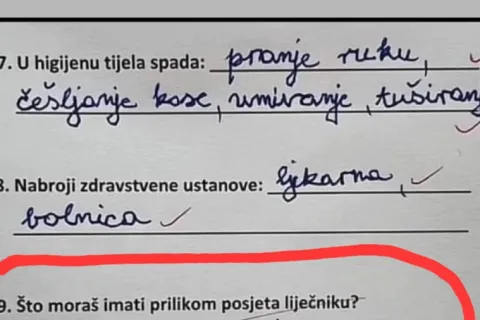 Odgovor osnovnoškolca nasmijao Hrvatsku