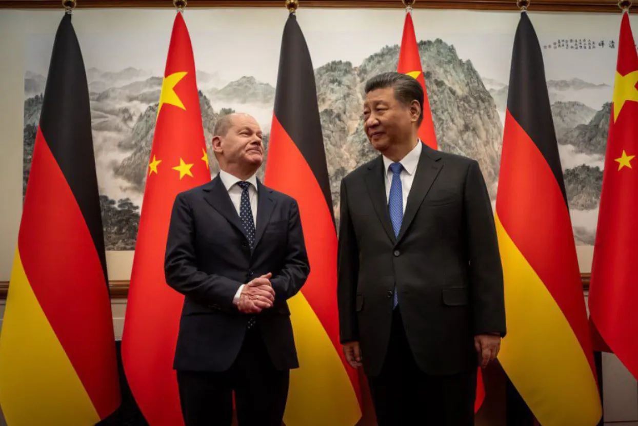 Olaf Scholz i Xi Jinping