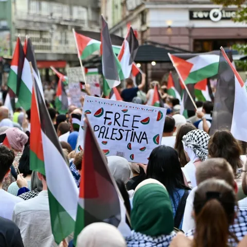 Masovni prosvjedi podrške Palestincima u Sarajevu